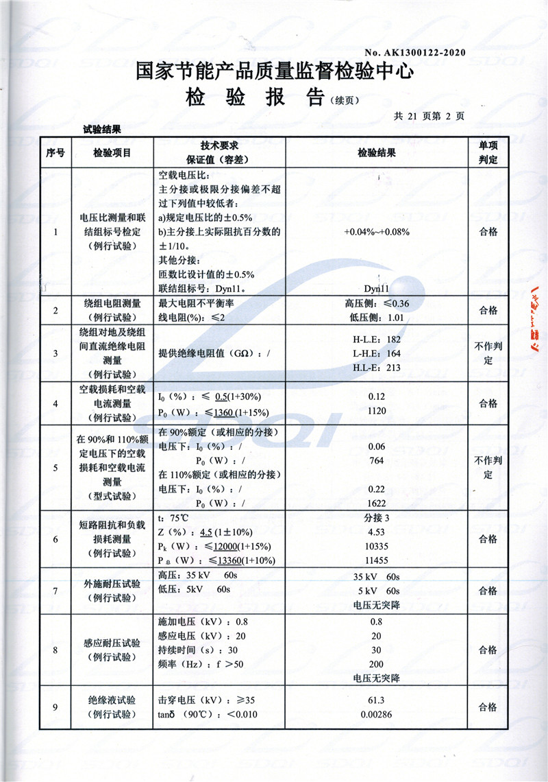 高低压试验报告-S11-1250大兴大兴大兴油浸式变压器-2.jpg